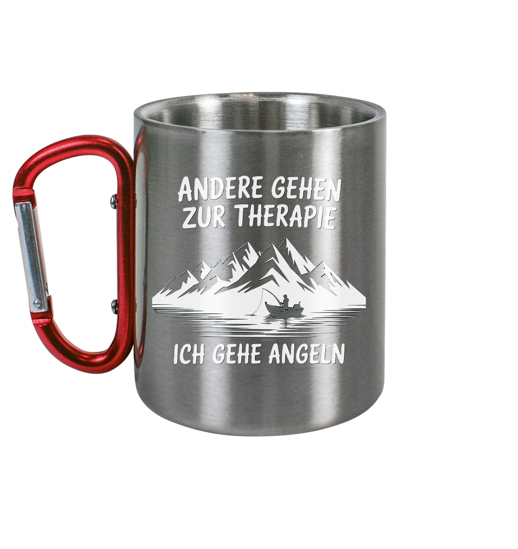 Therapie Angeln - Edelstahl Tasse