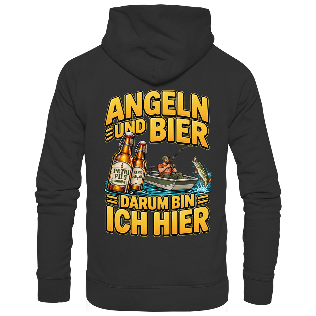 Angeln und Bier - Premium-Hoodie
