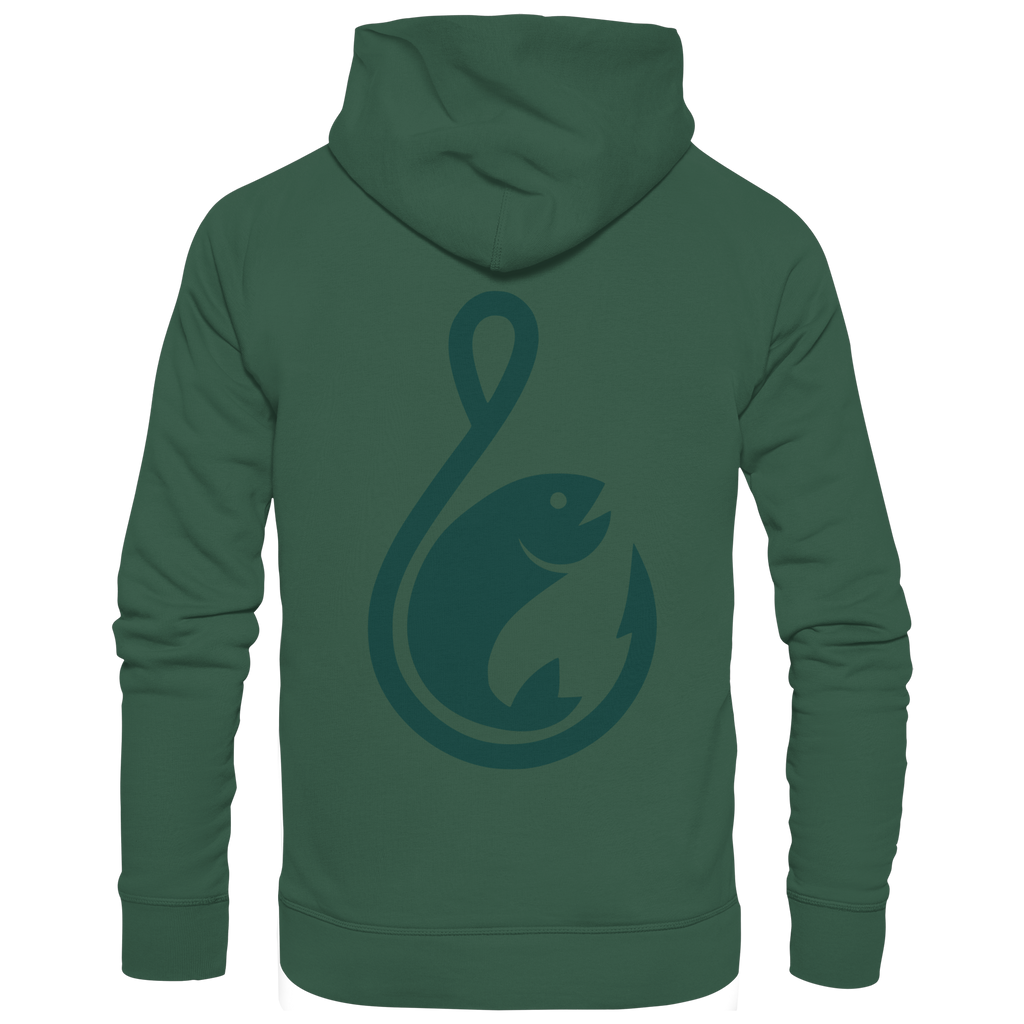 Anglerfreunde24 Logo Grün - Premium Hoodie