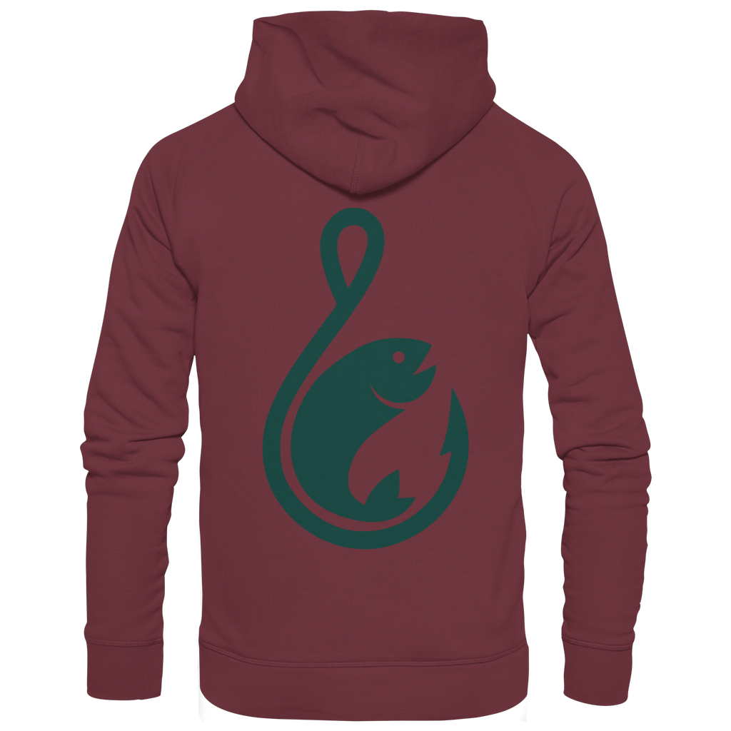Anglerfreunde24 Logo Grün - Premium Hoodie