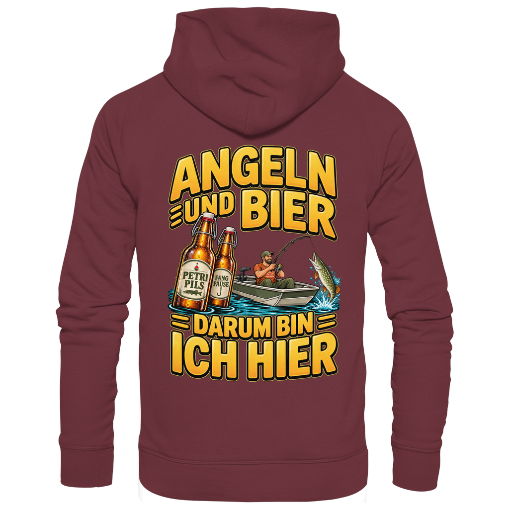 Angeln und Bier - Premium-Hoodie