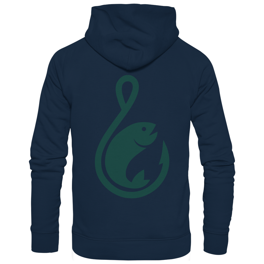 Anglerfreunde24 Logo Grün - Premium Hoodie