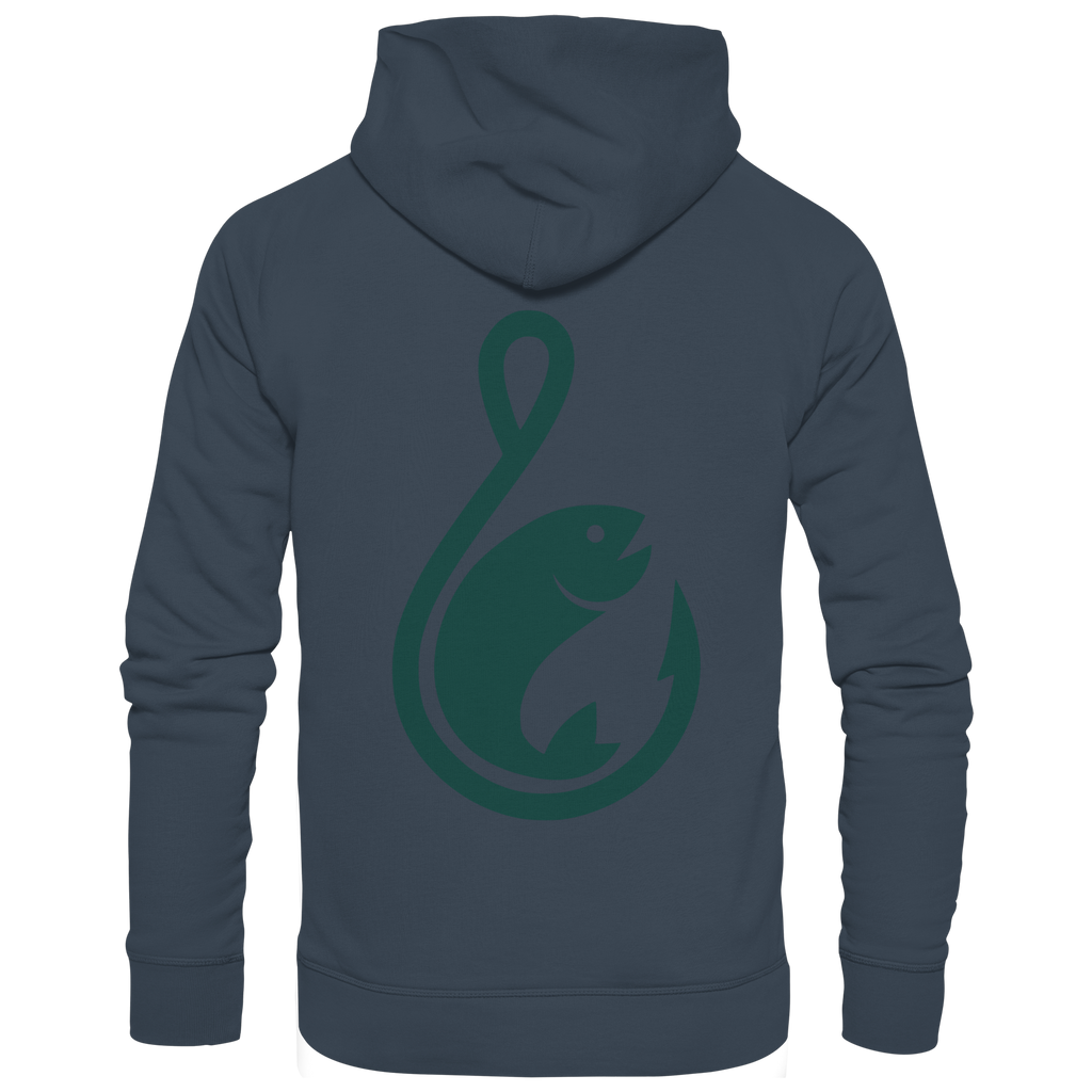 Anglerfreunde24 Logo Grün - Premium Hoodie