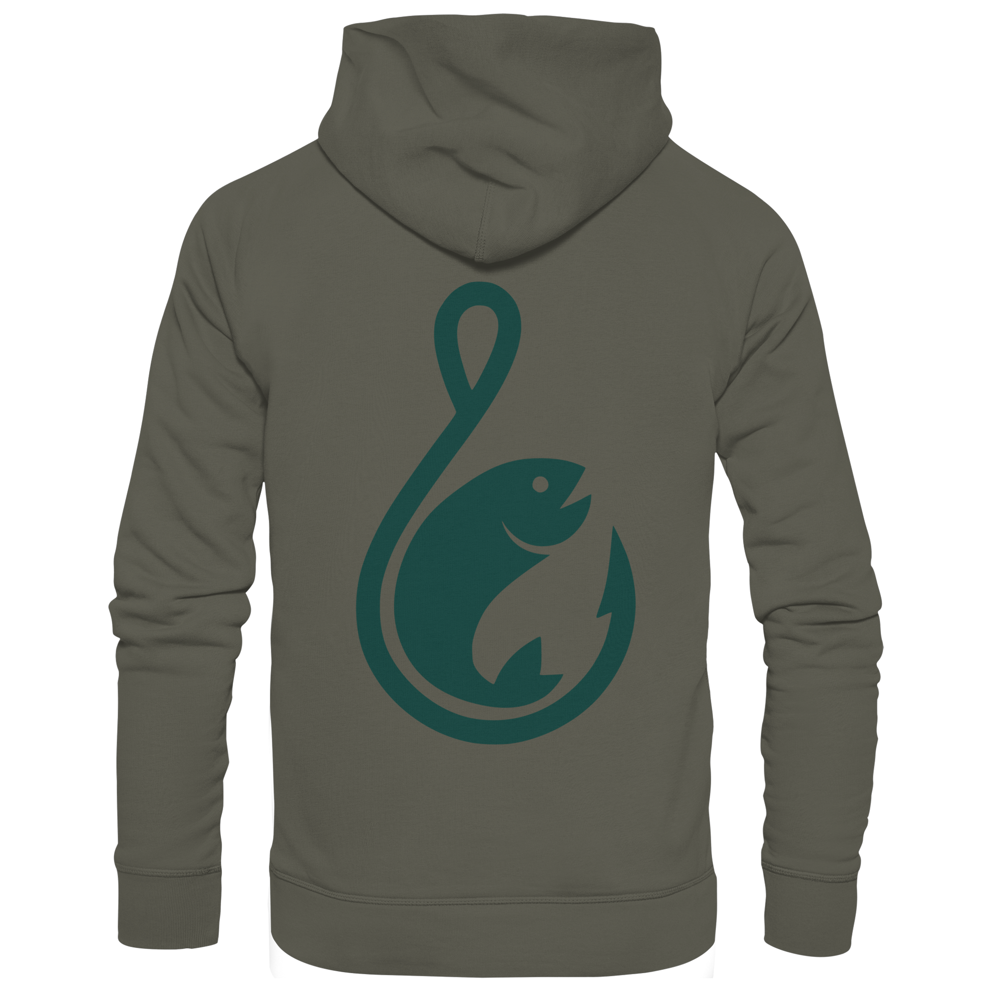 Anglerfreunde24 Logo Grün - Premium Hoodie