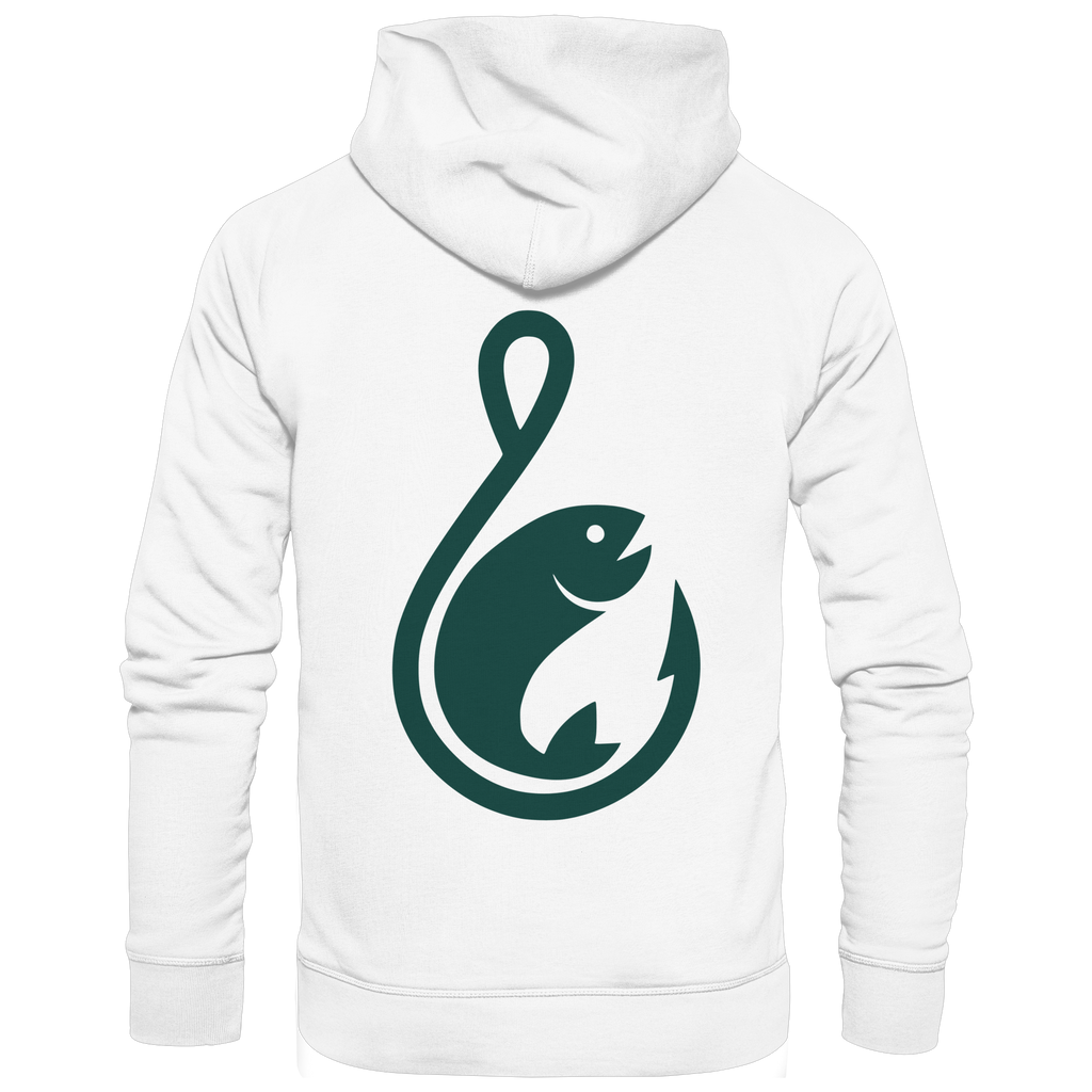 Anglerfreunde24 Logo Grün - Premium Hoodie