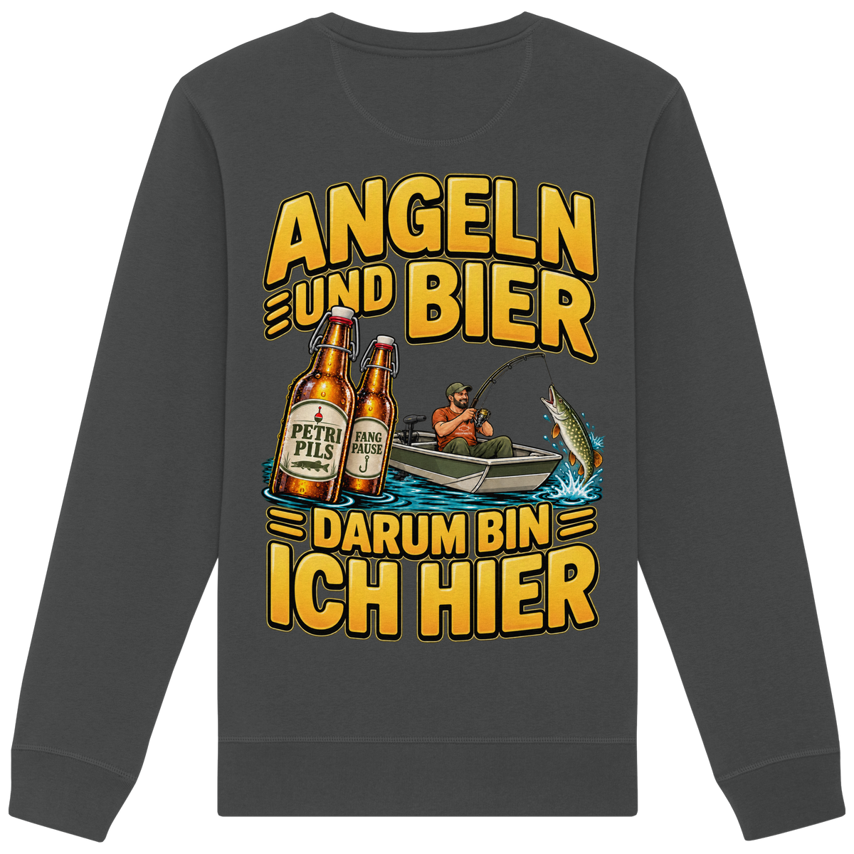 Angeln und Bier - Premium-Sweatshirt