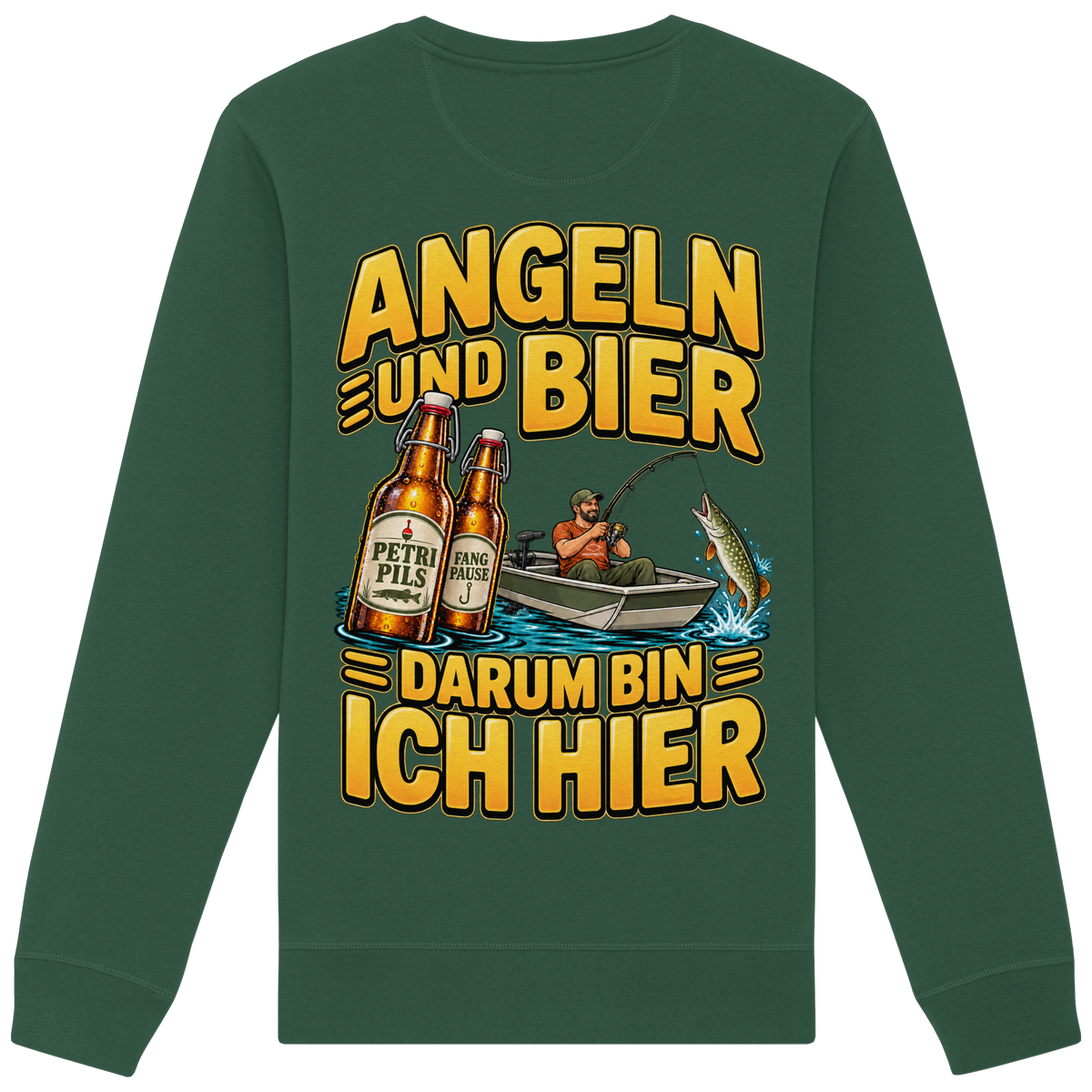 Angeln und Bier - Premium-Sweatshirt