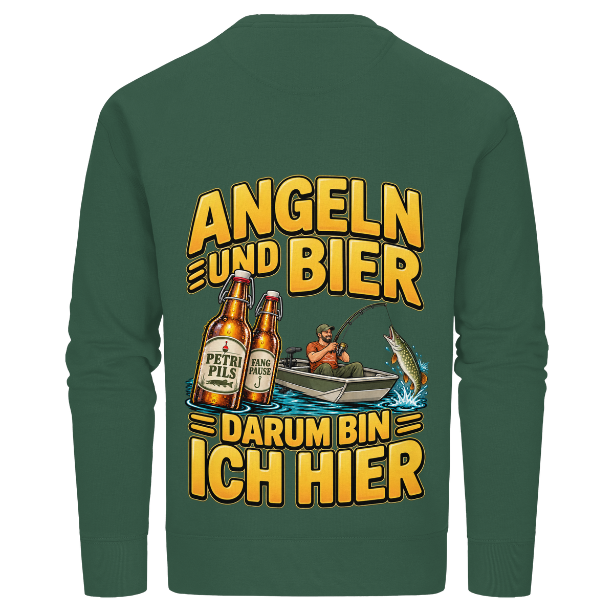 Angeln und Bier - Premium-Sweatshirt