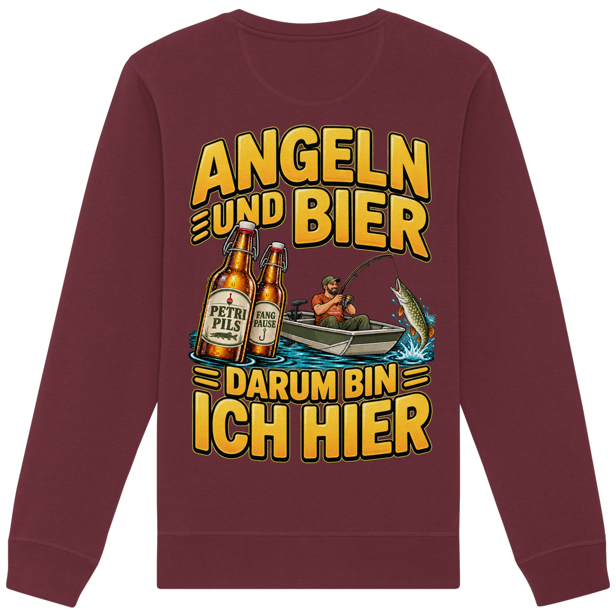 Angeln und Bier - Premium-Sweatshirt