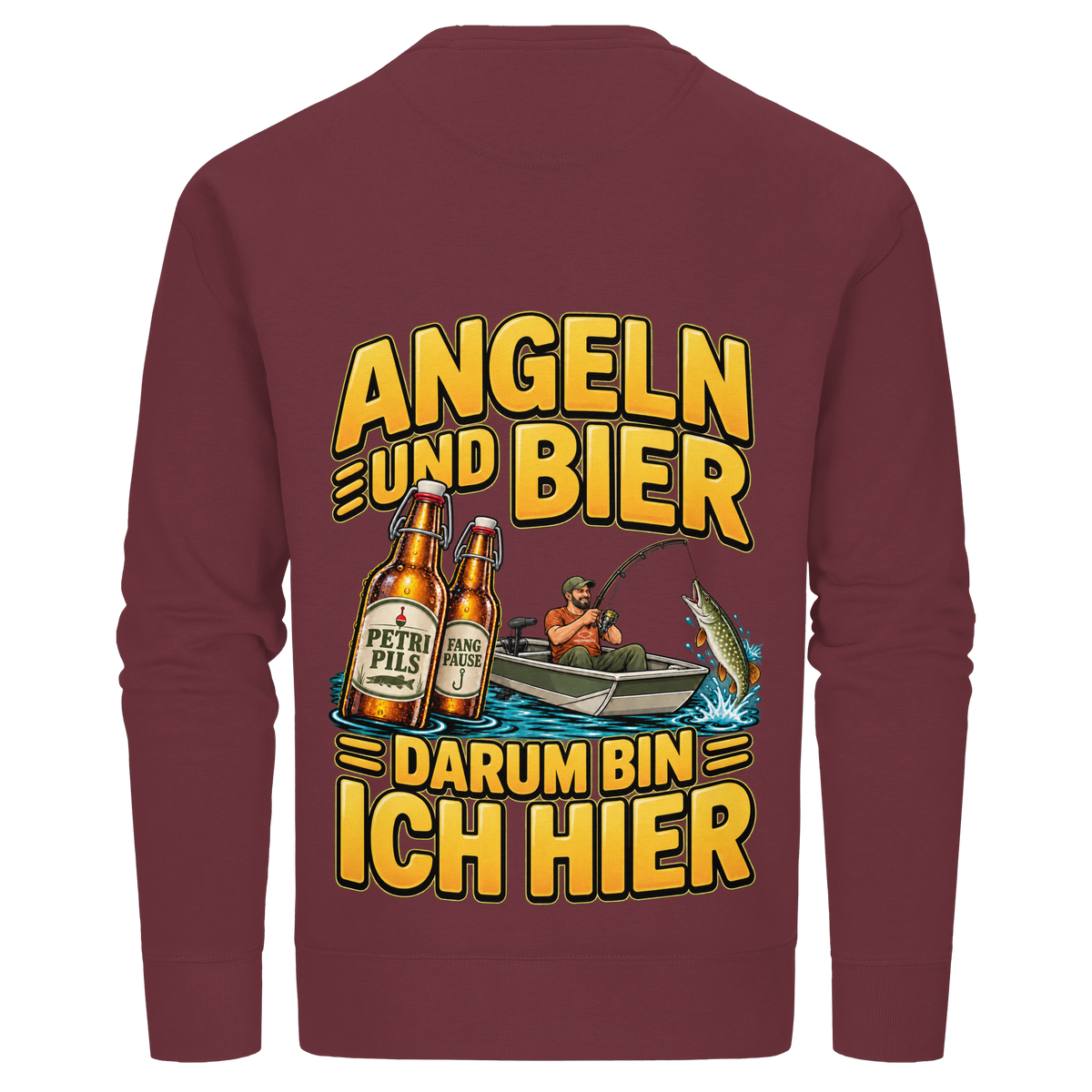 Angeln und Bier - Premium-Sweatshirt