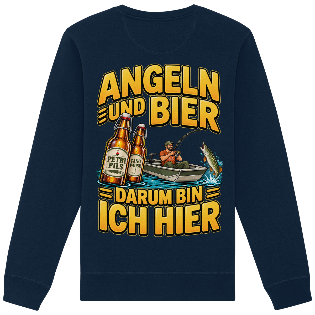 Angeln und Bier - Premium-Sweatshirt