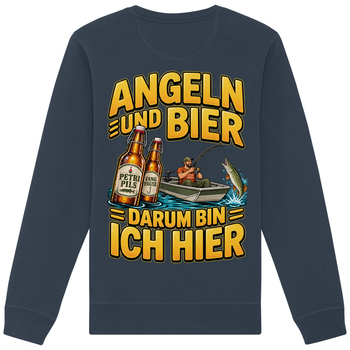 Angeln und Bier - Premium-Sweatshirt