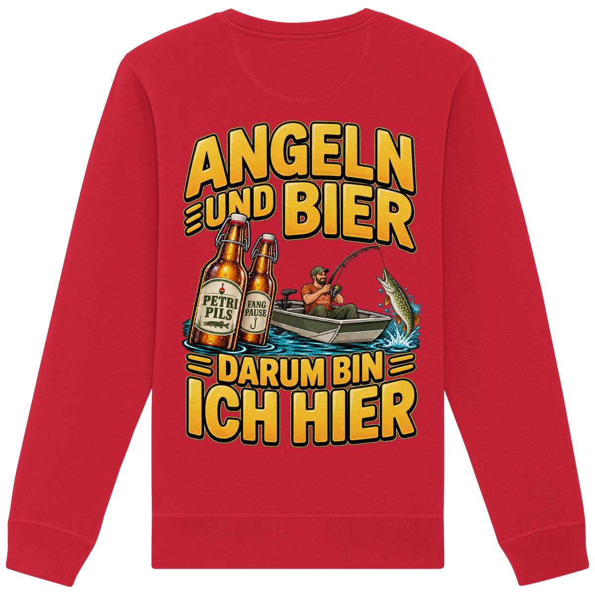 Angeln und Bier - Premium-Sweatshirt