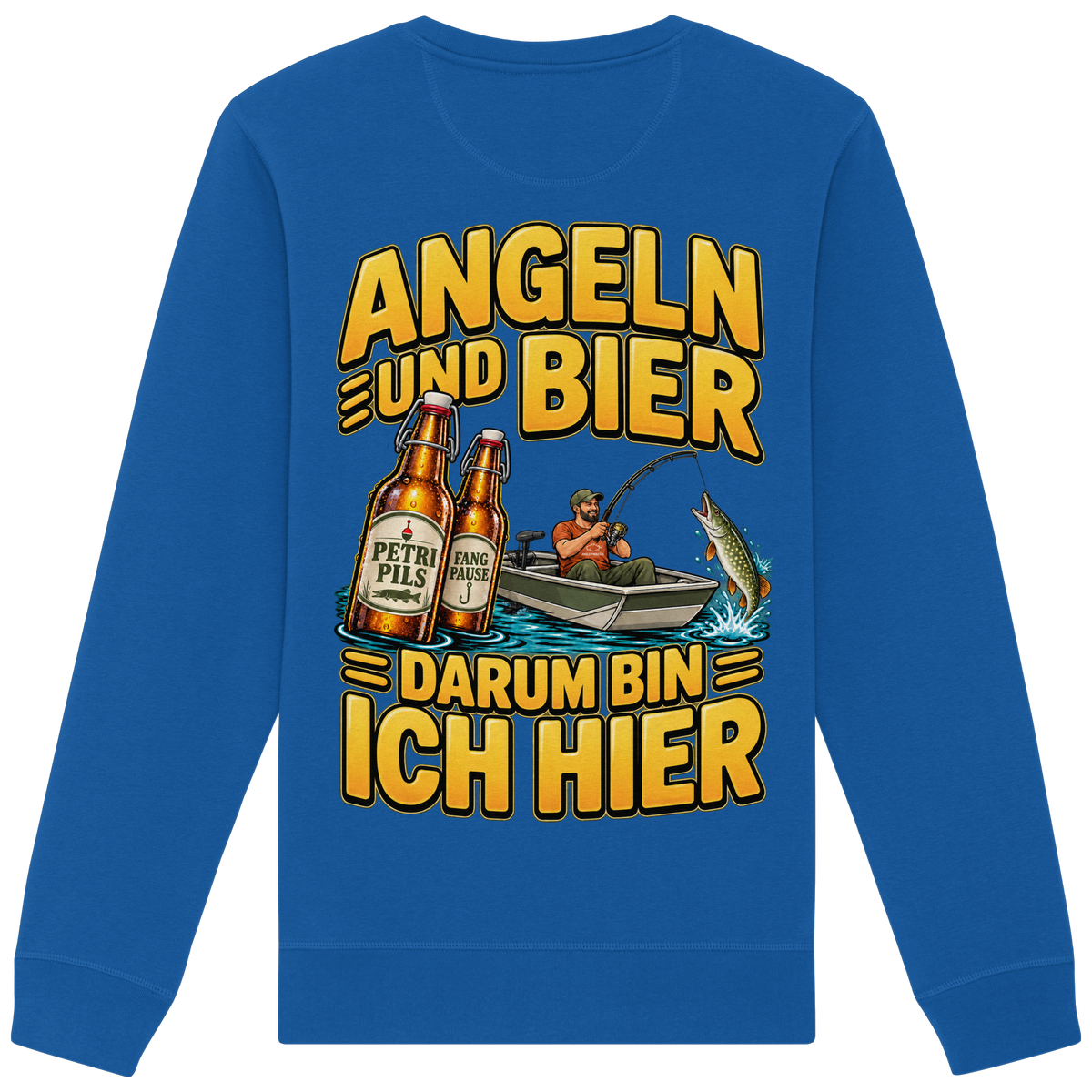 Angeln und Bier - Premium-Sweatshirt
