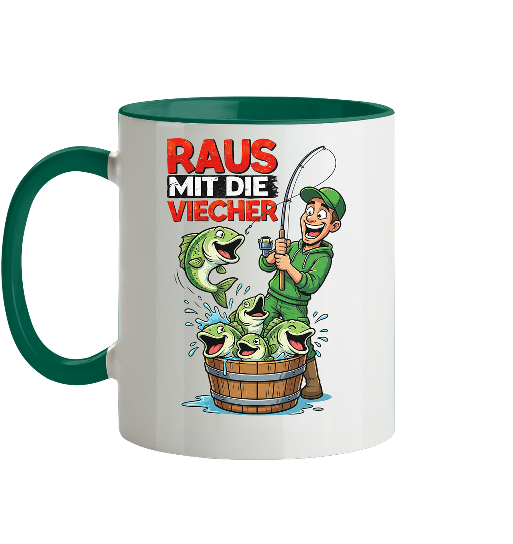 Raus Mit Die Viecher - Tasse zweifarbig