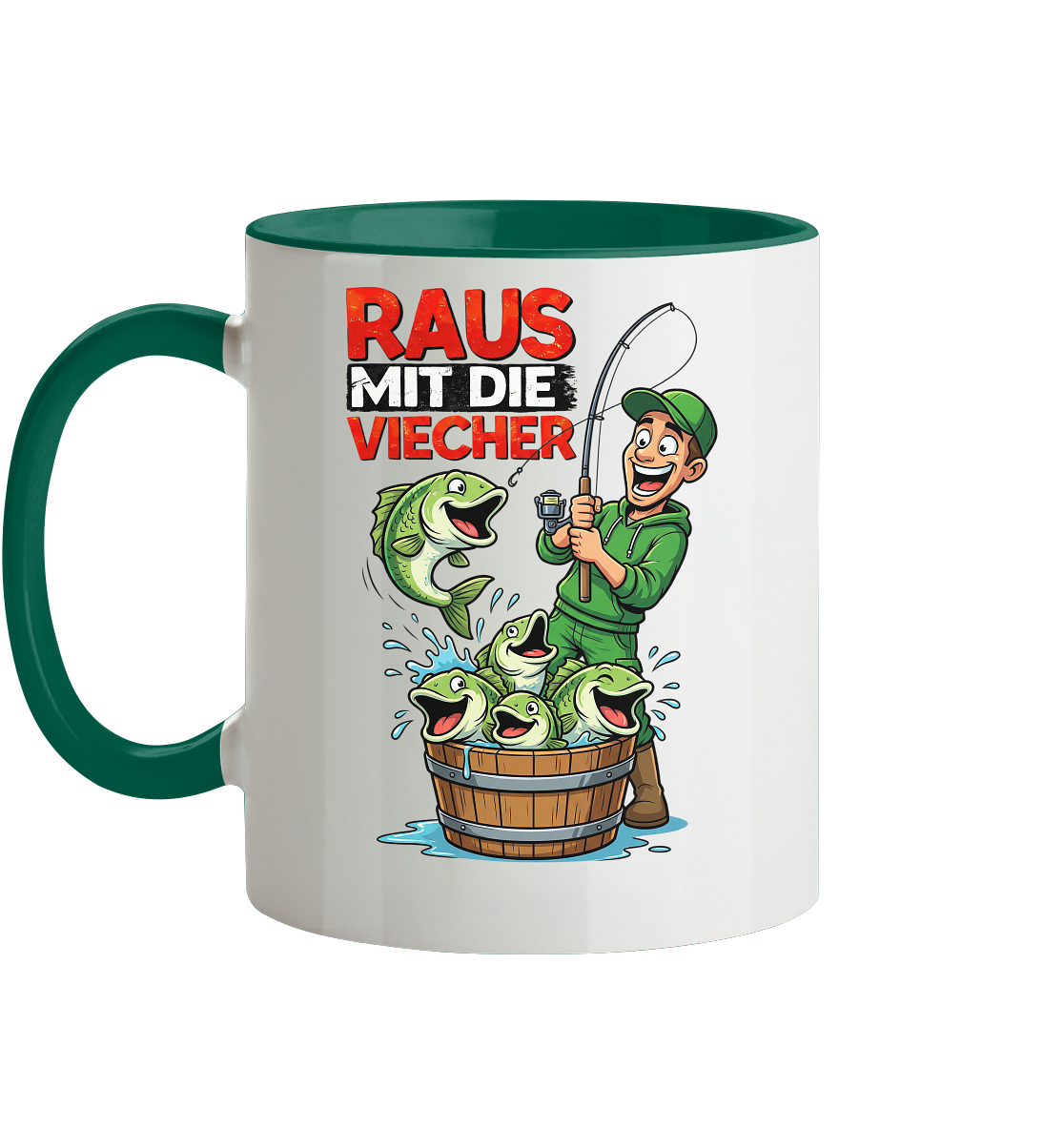 Raus Mit Die Viecher - Tasse zweifarbig