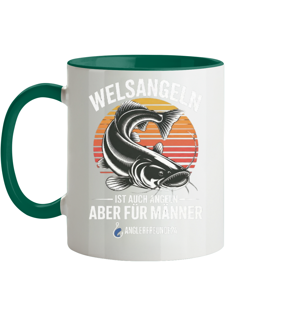 Welsangeln - Tasse zweifarbig