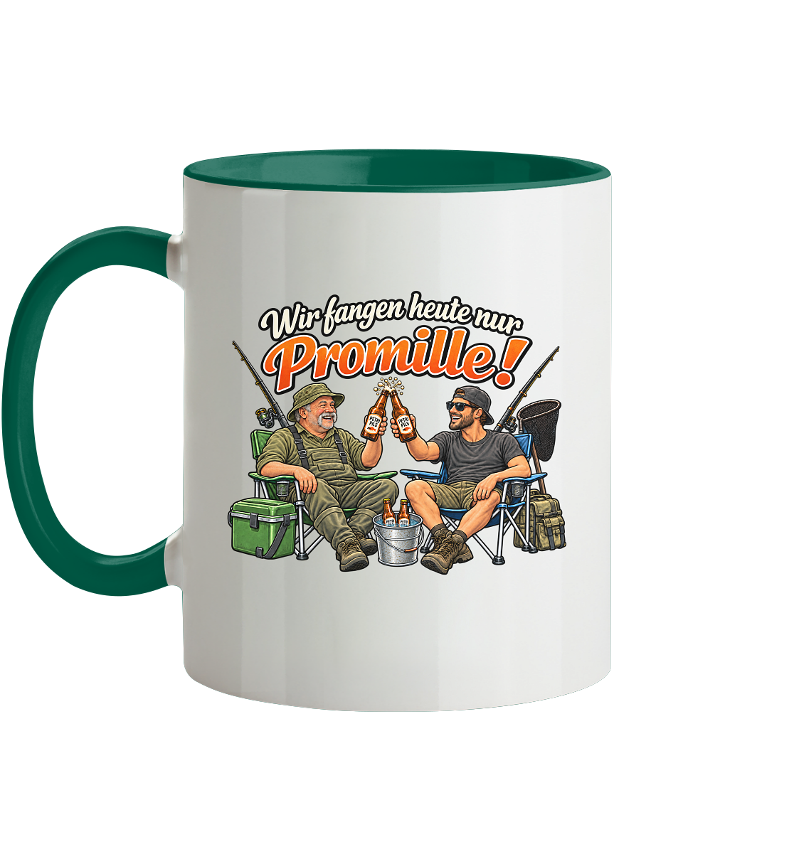 Wir fangen heute nur - Tasse zweifarbig