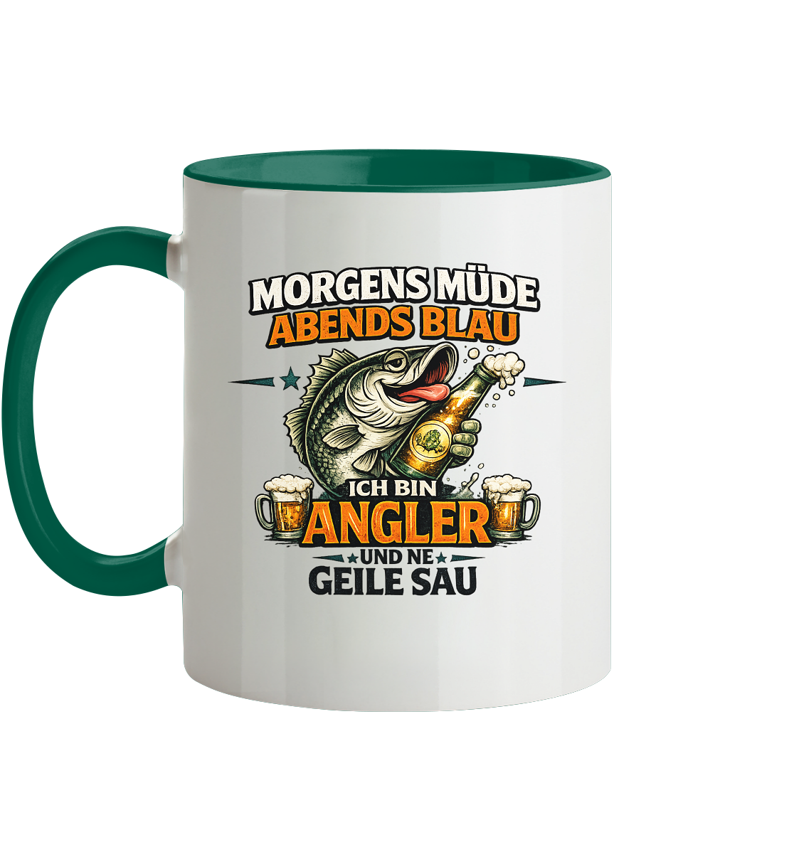 Morgens Müde Abends Blau - Tasse zweifarbig