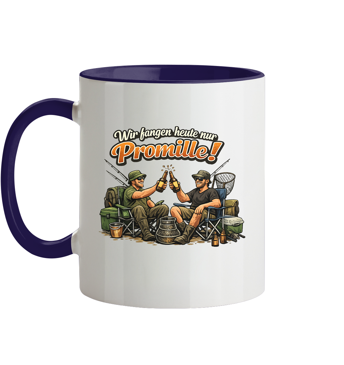 Wir fangen heute nur - Tasse zweifarbig