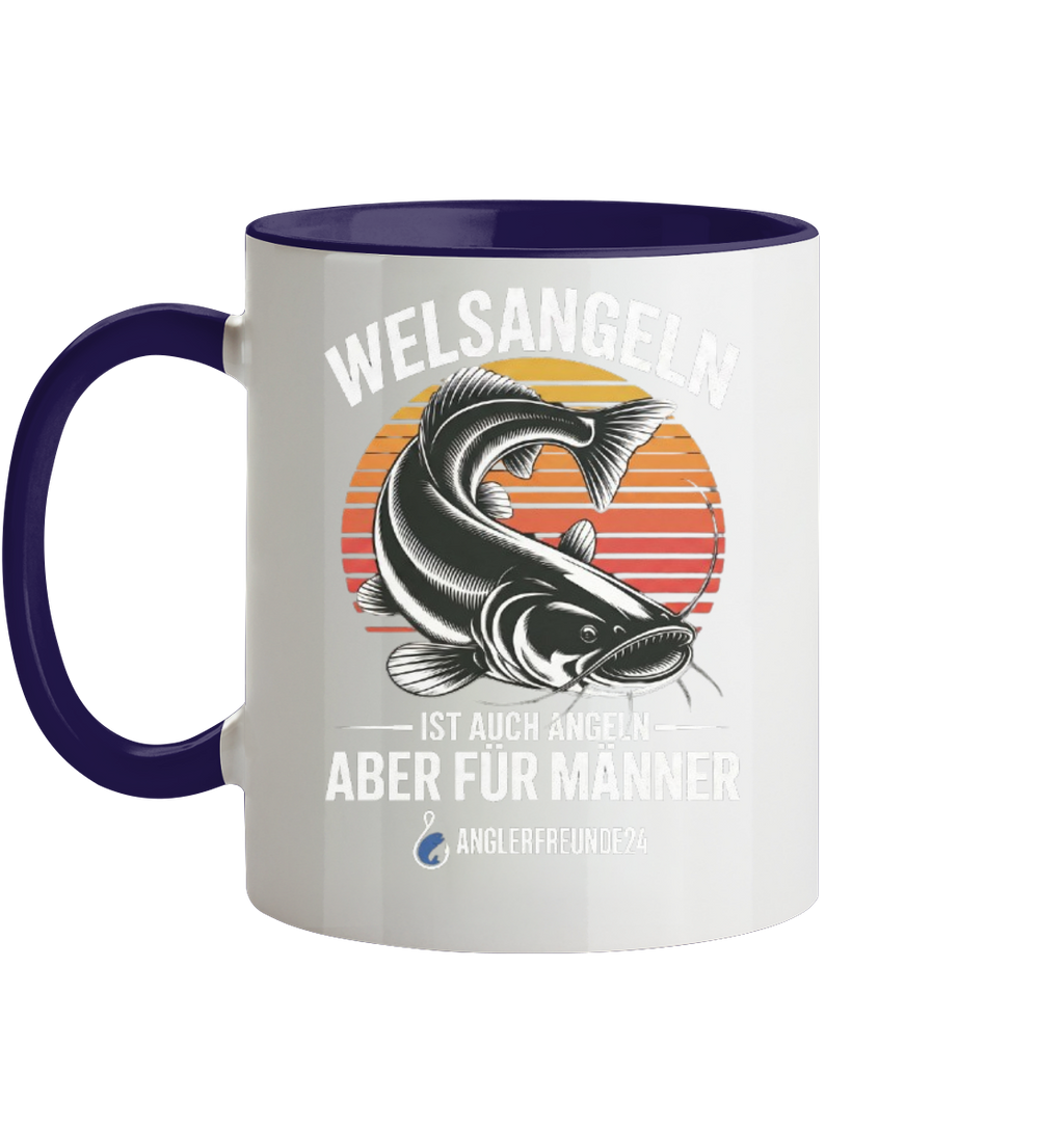 Welsangeln - Tasse zweifarbig