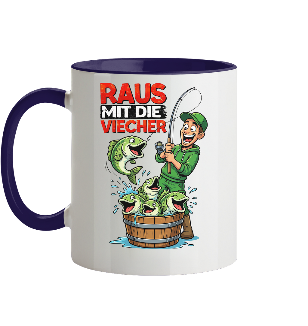 Raus Mit Die Viecher - Tasse zweifarbig