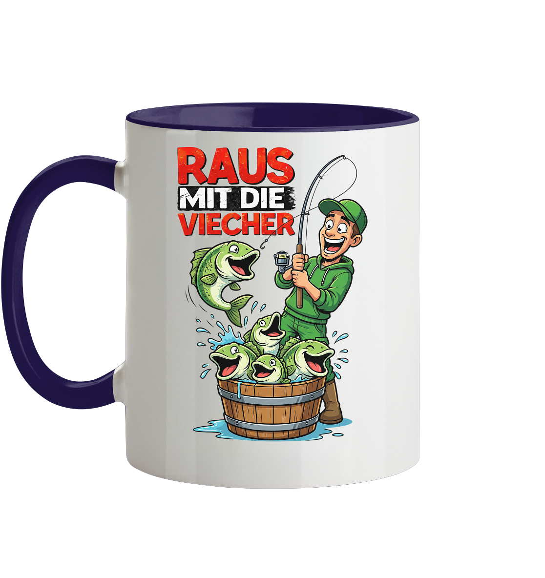 Raus Mit Die Viecher - Tasse zweifarbig