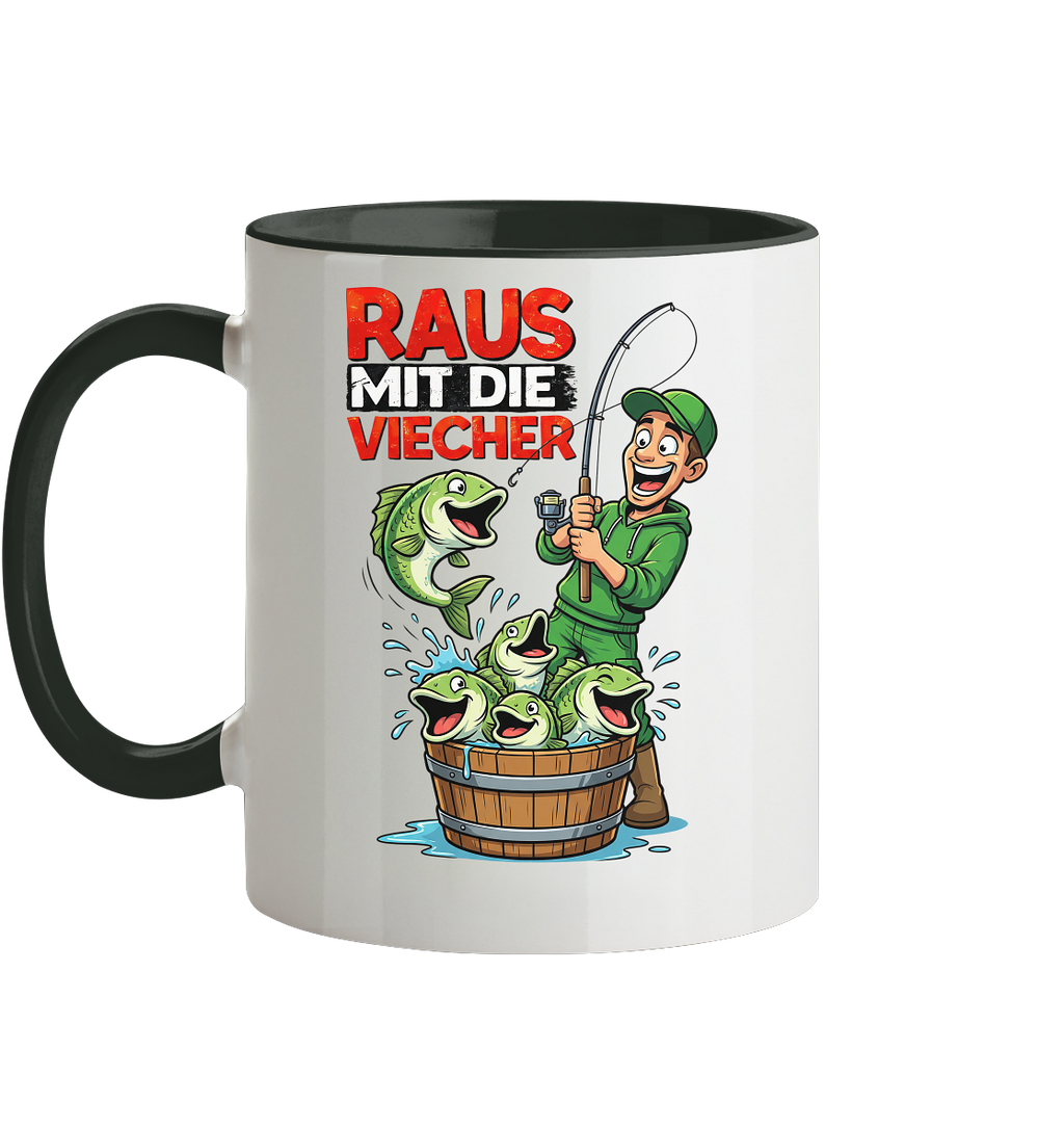 Raus Mit Die Viecher - Tasse zweifarbig