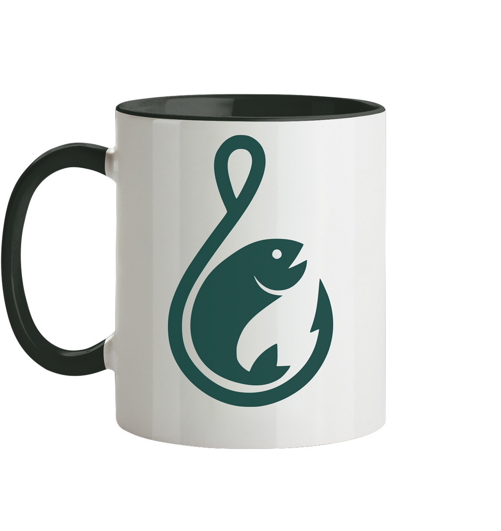 Anglerfreunde24 Logo Grün - Tasse zweifarbig