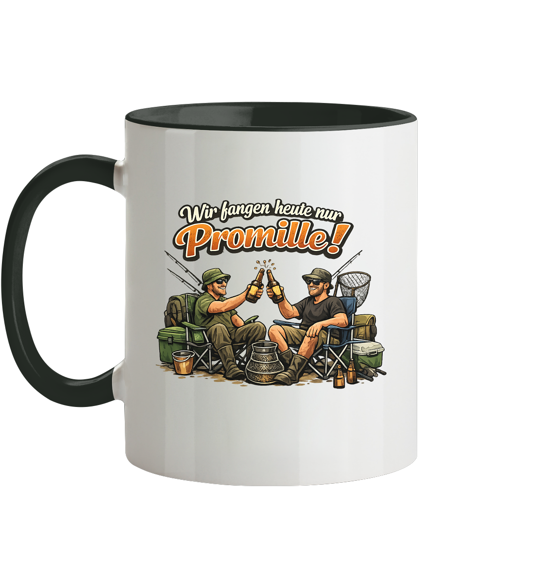 Wir fangen heute nur - Tasse zweifarbig