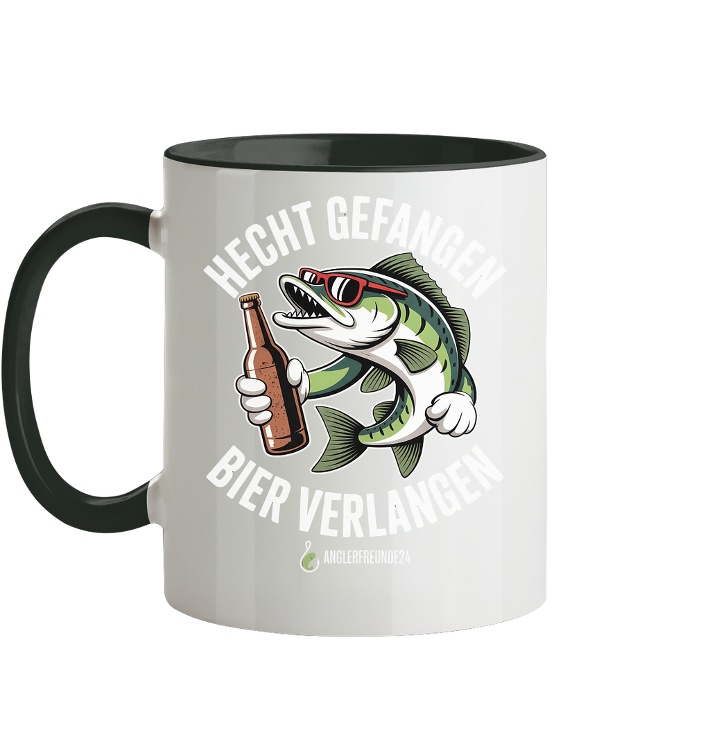 Hecht Gefangen  - Tasse zweifarbig