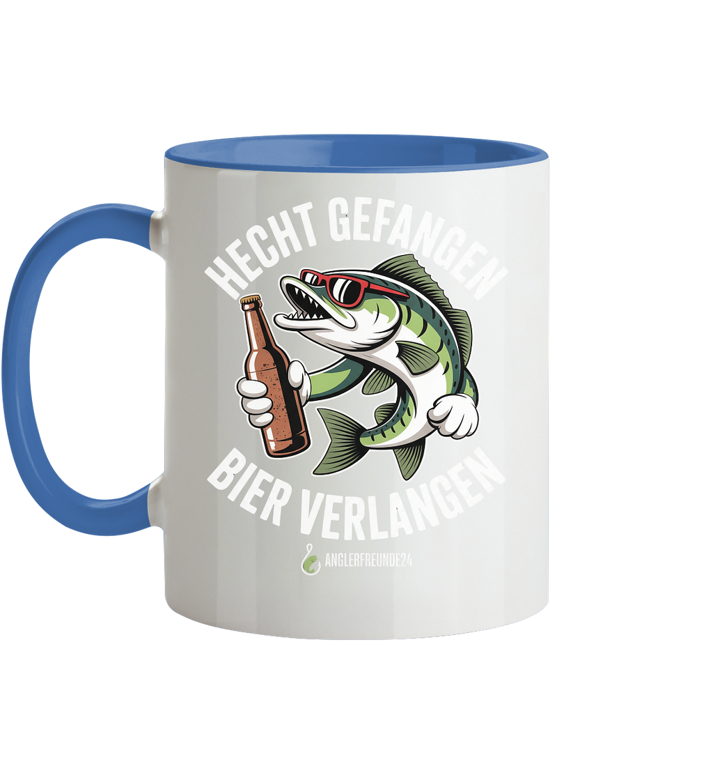 Hecht Gefangen  - Tasse zweifarbig
