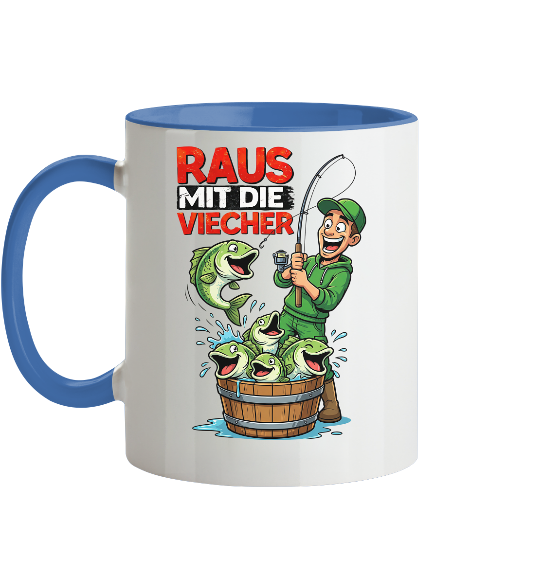 Raus Mit Die Viecher - Tasse zweifarbig