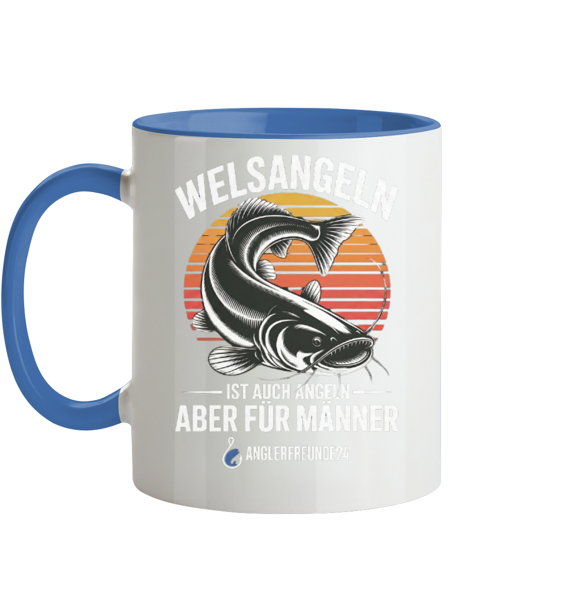 Welsangeln - Tasse zweifarbig