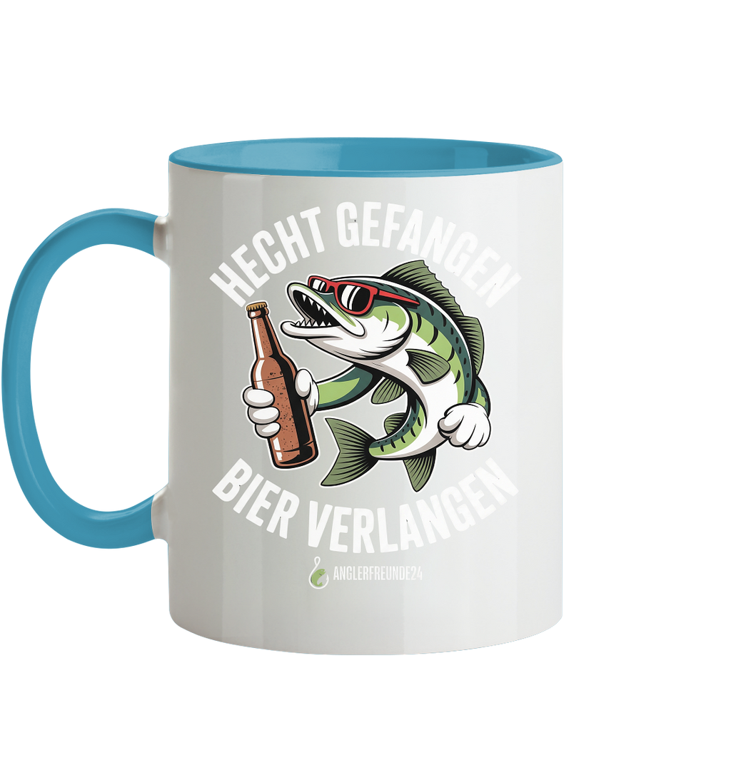 Hecht Gefangen  - Tasse zweifarbig