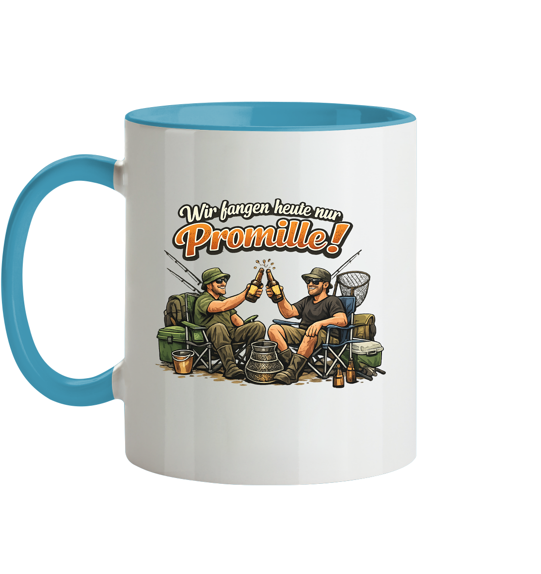 Wir fangen heute nur - Tasse zweifarbig
