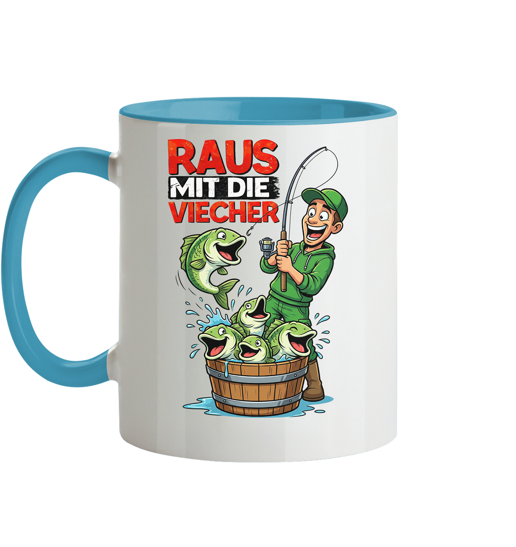 Raus Mit Die Viecher - Tasse zweifarbig