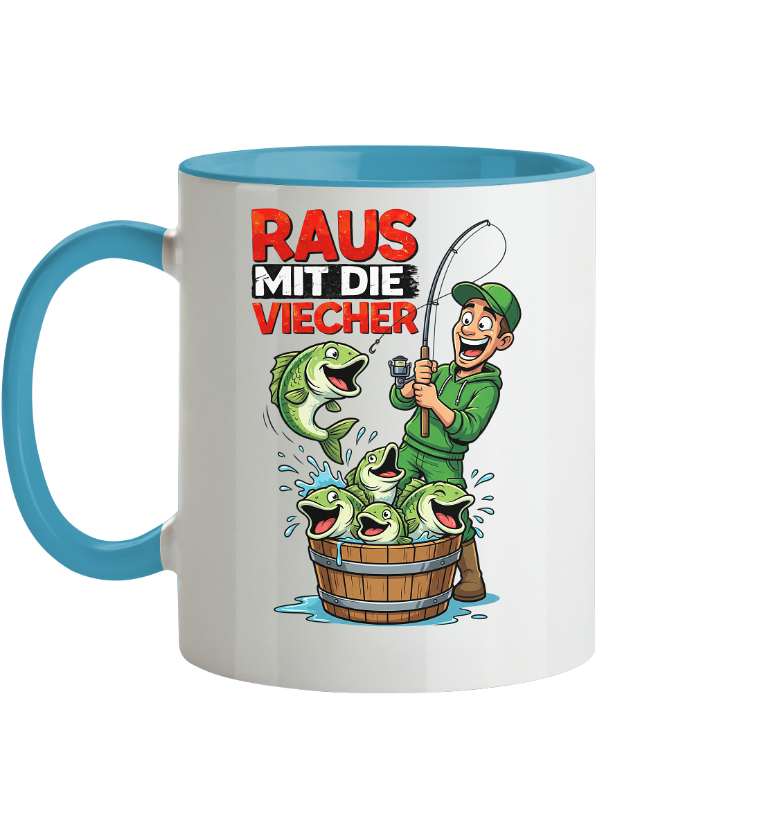 Raus Mit Die Viecher - Tasse zweifarbig