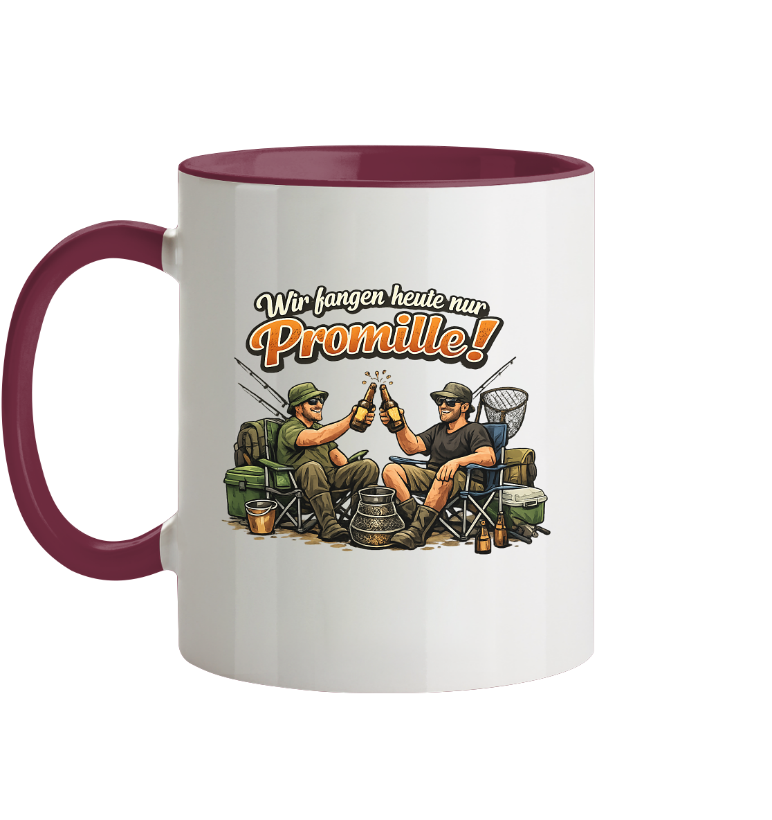 Wir fangen heute nur - Tasse zweifarbig