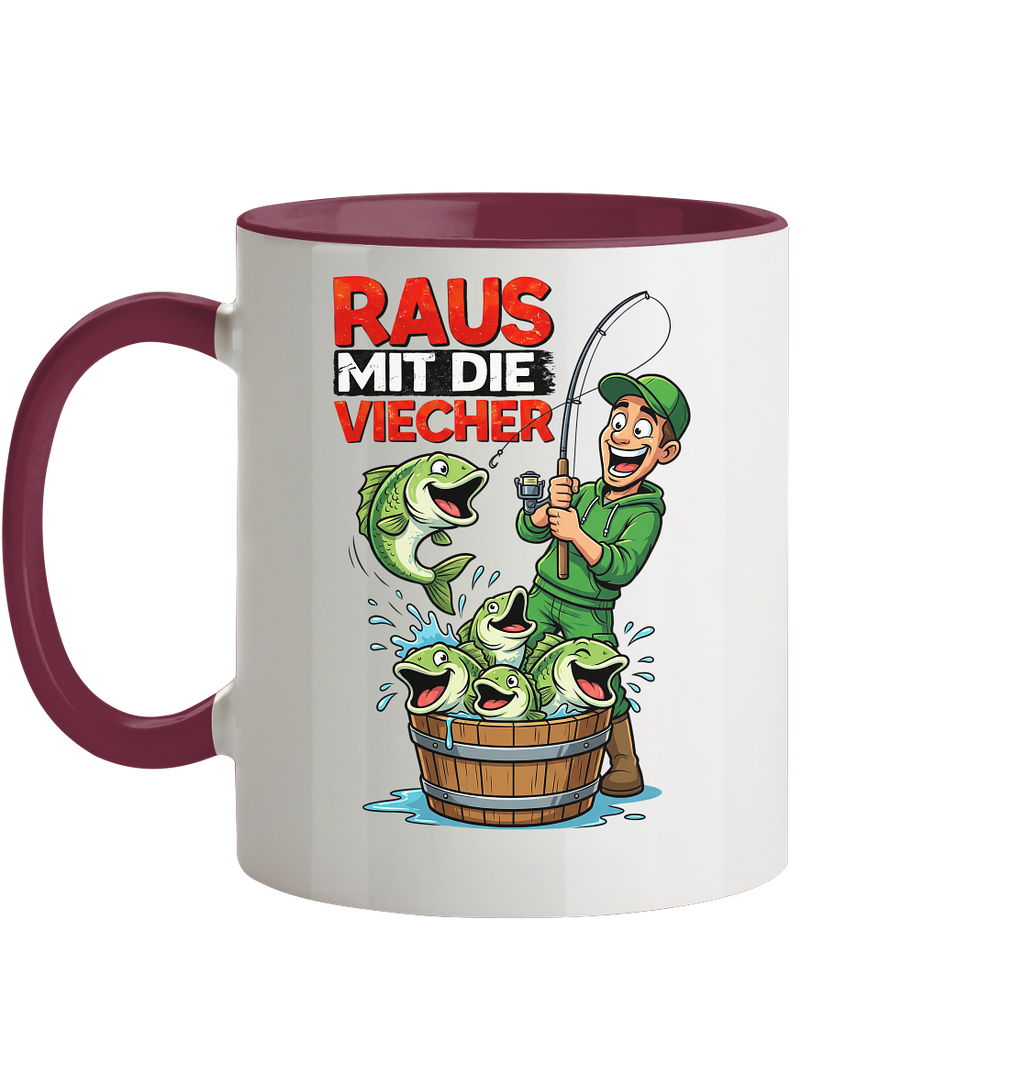 Raus Mit Die Viecher - Tasse zweifarbig