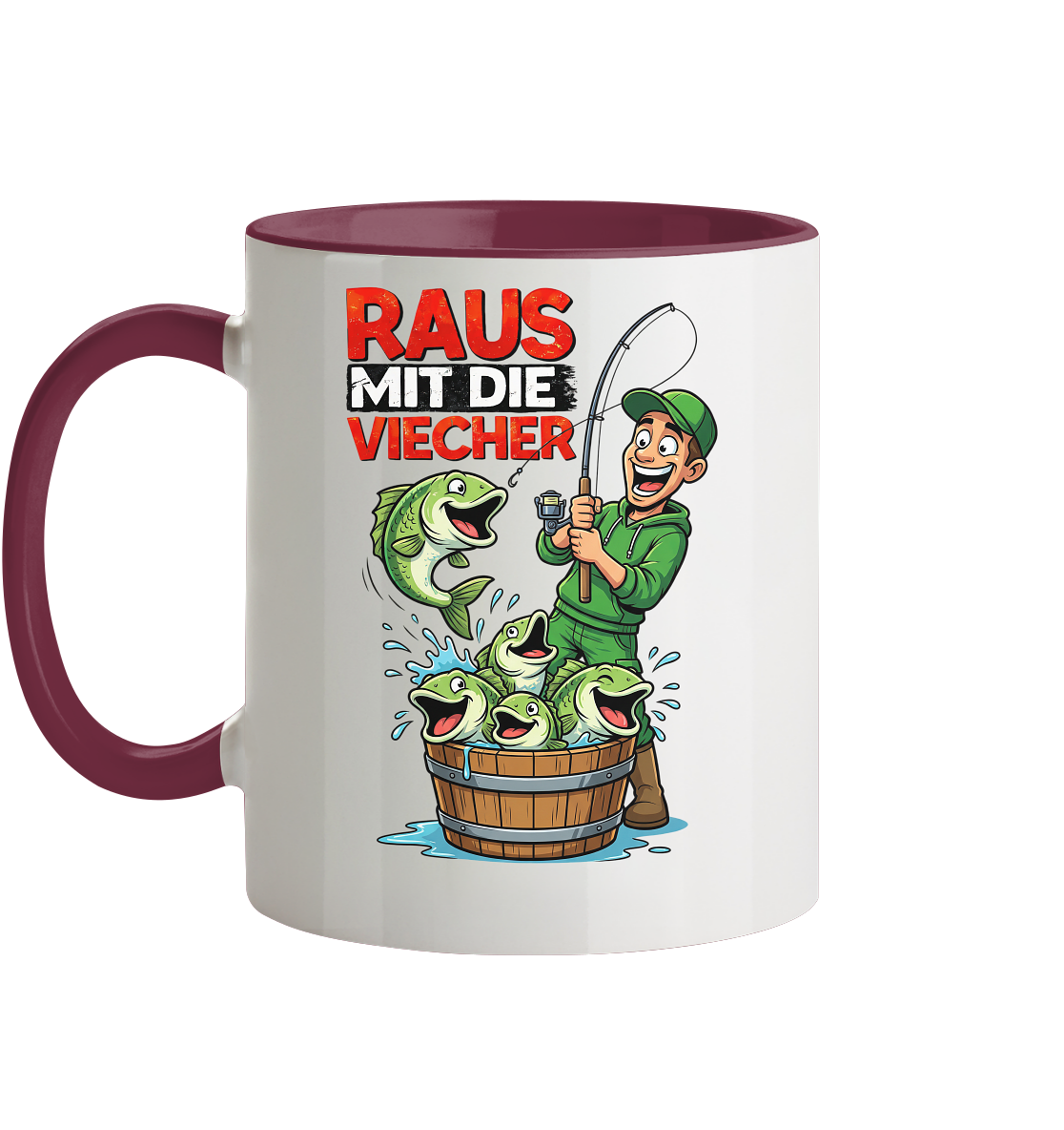 Raus Mit Die Viecher - Tasse zweifarbig
