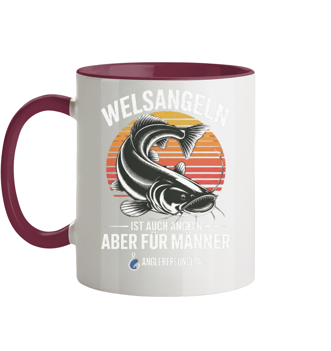 Welsangeln - Tasse zweifarbig