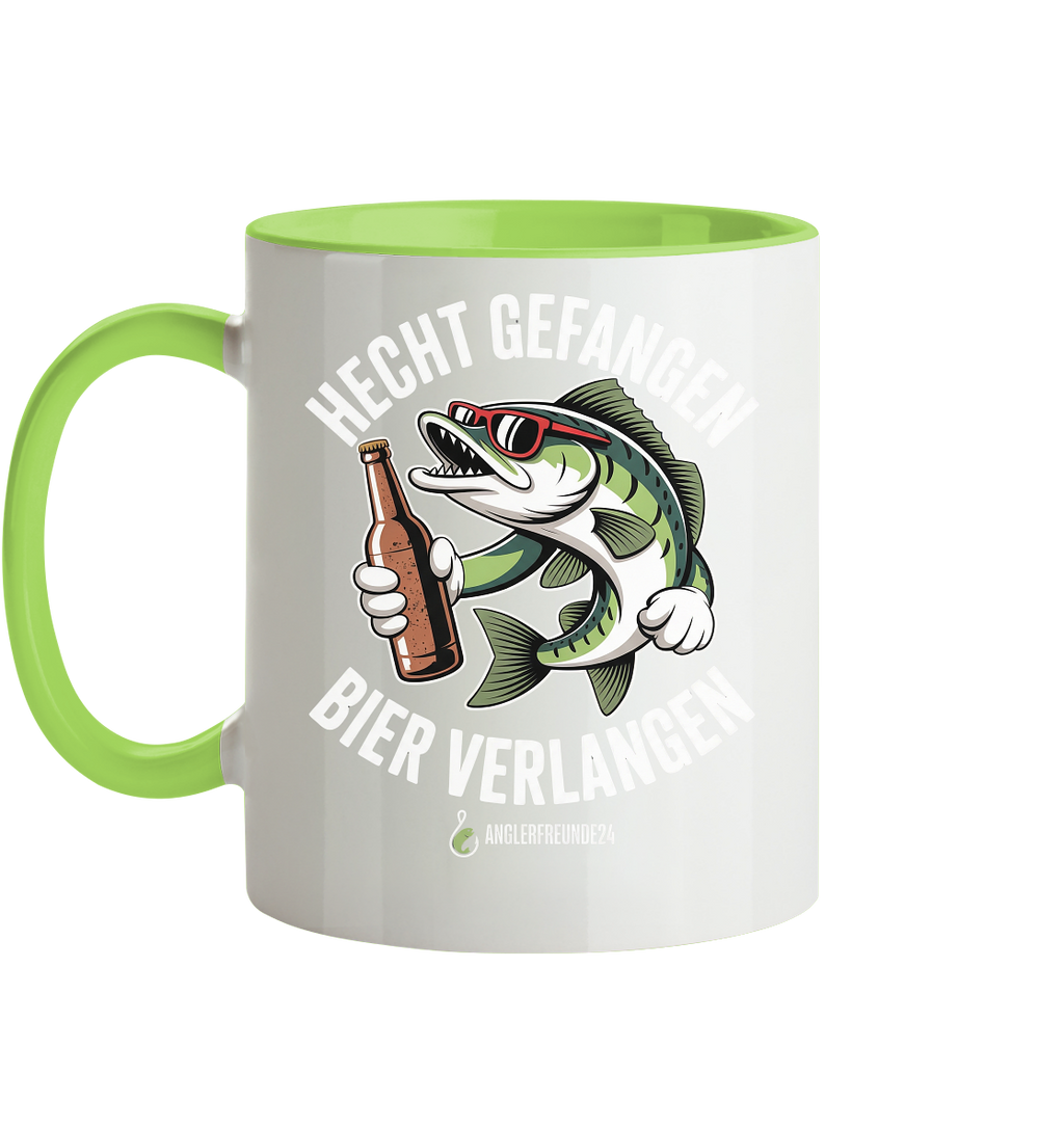 Hecht Gefangen  - Tasse zweifarbig