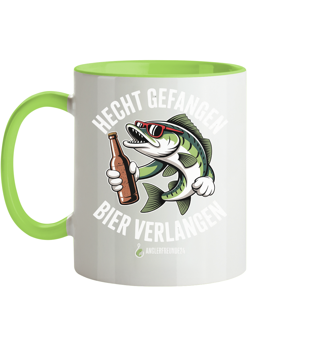 Hecht Gefangen  - Tasse zweifarbig