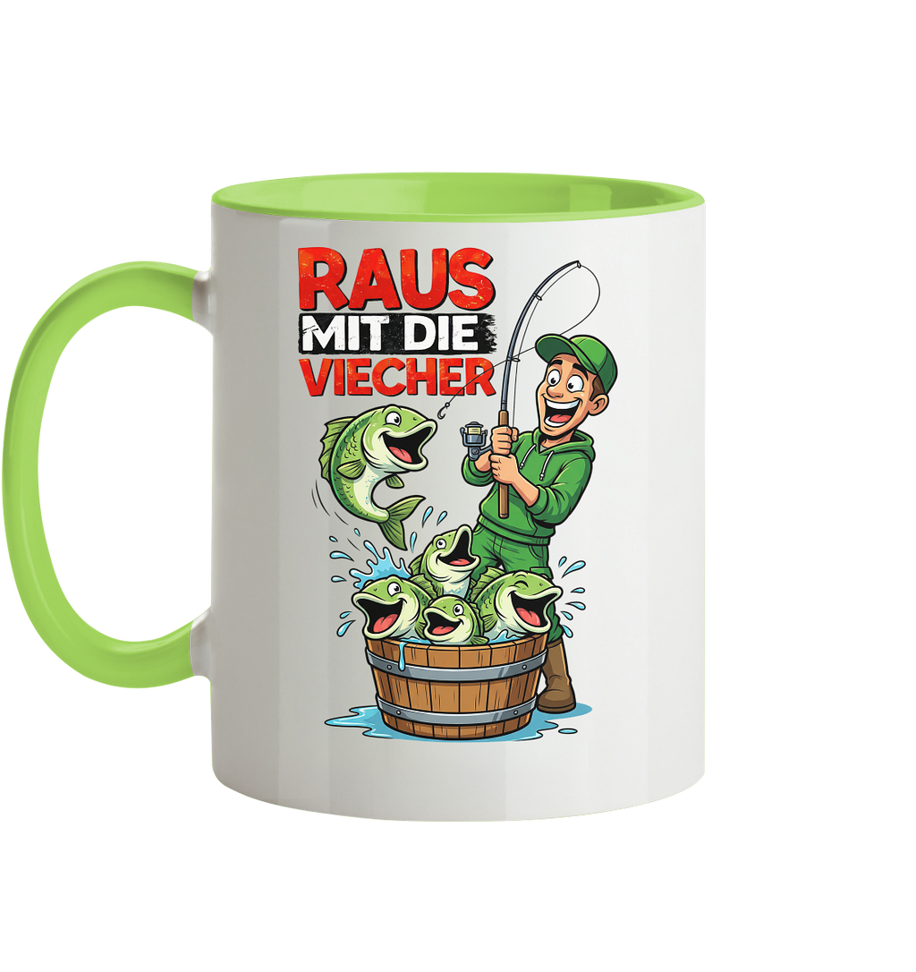 Raus Mit Die Viecher - Tasse zweifarbig