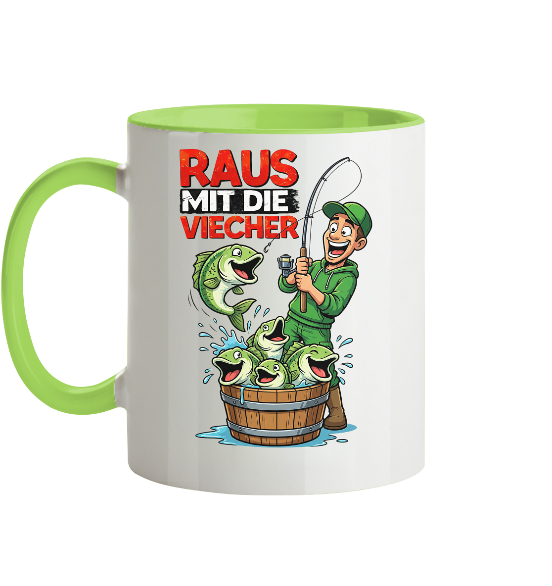Raus Mit Die Viecher - Tasse zweifarbig