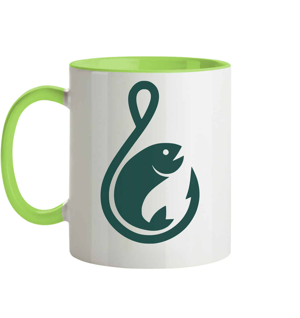 Anglerfreunde24 Logo Grün - Tasse zweifarbig