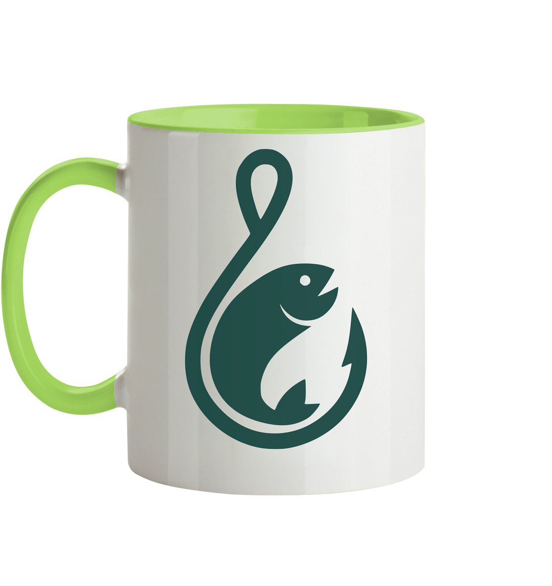 Anglerfreunde24 Logo Grün - Tasse zweifarbig