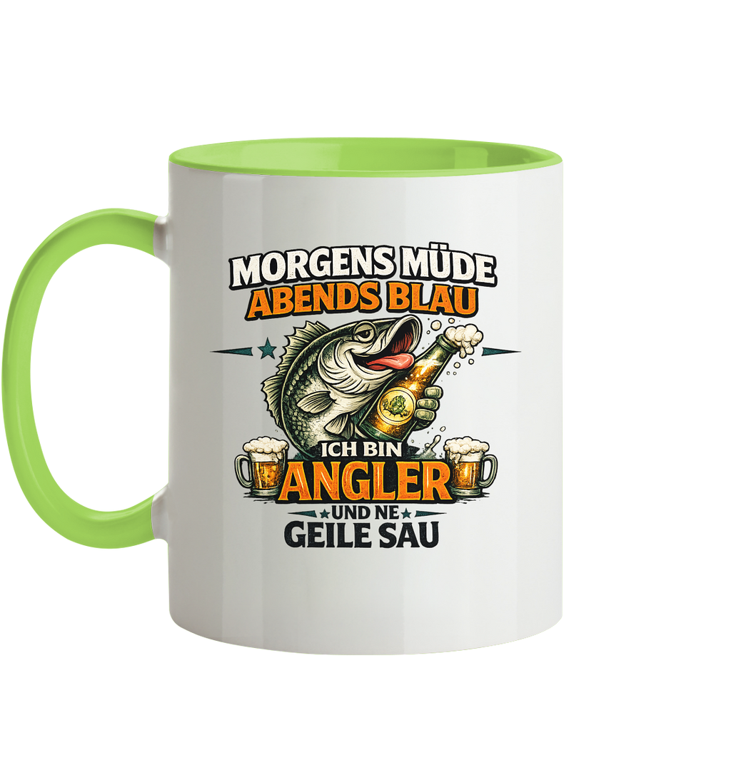 Morgens Müde Abends Blau - Tasse zweifarbig