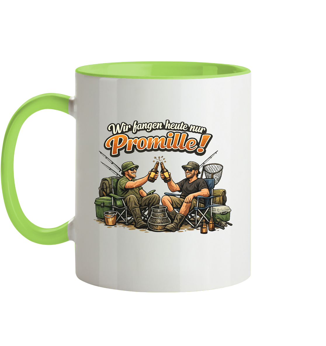 Wir fangen heute nur - Tasse zweifarbig